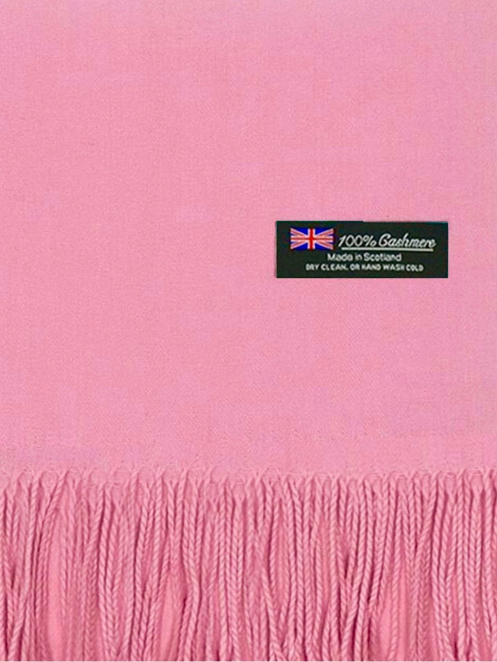Luxe 100% Cashmere Made in Scotland Oversized Wrap Shawl Scarf Throw Soft Pink - Picture 2 of 4